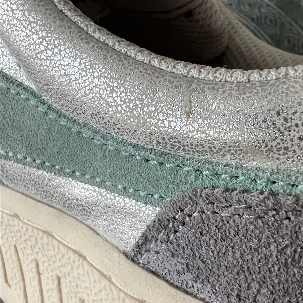Gola Superslam Blaze sneakers in Silver Green Mist Feather Grey Women’s 6 SOOL - Picture 10 of 10